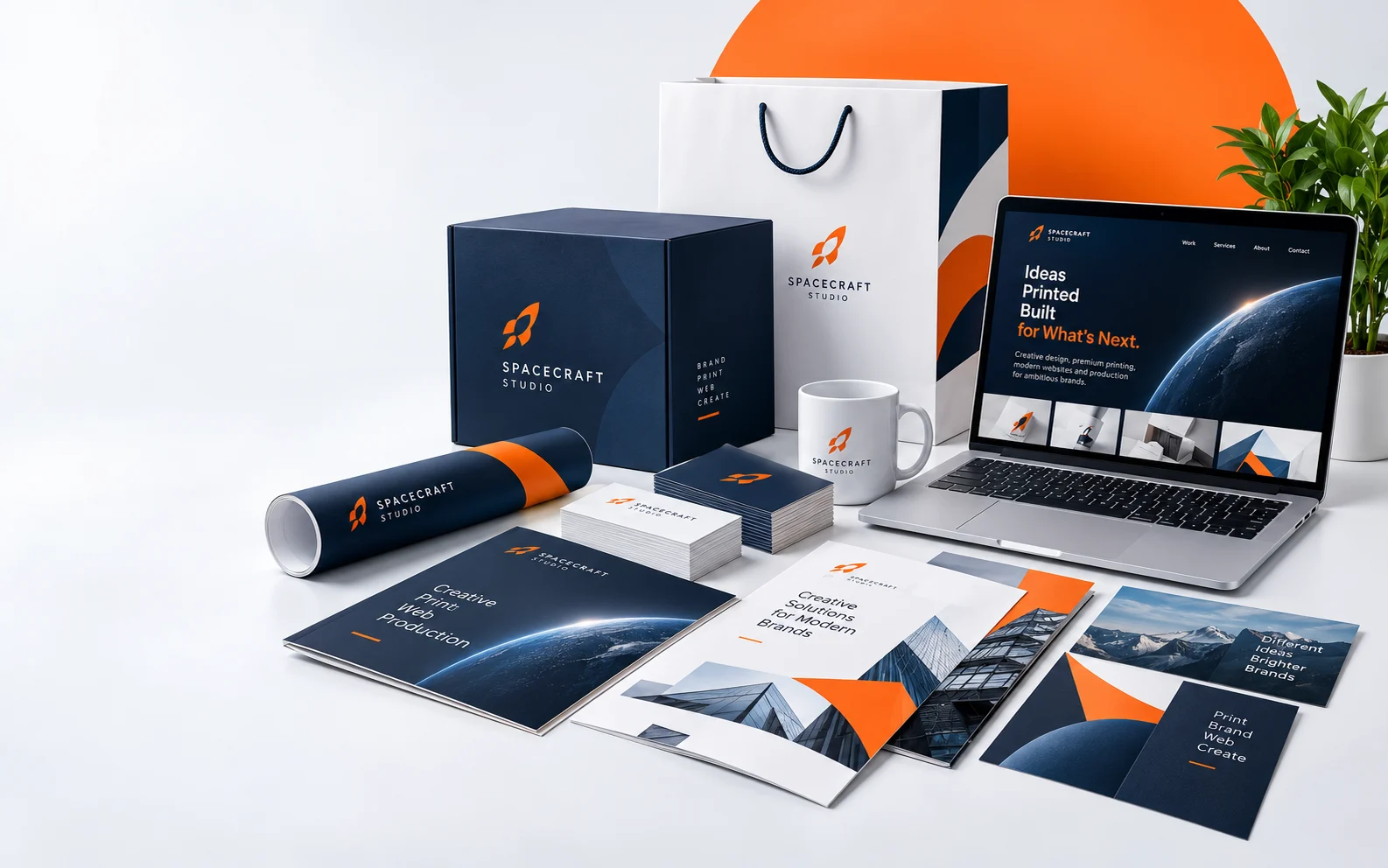 Spacecraft Studio branding, printing, dan digital production showcase